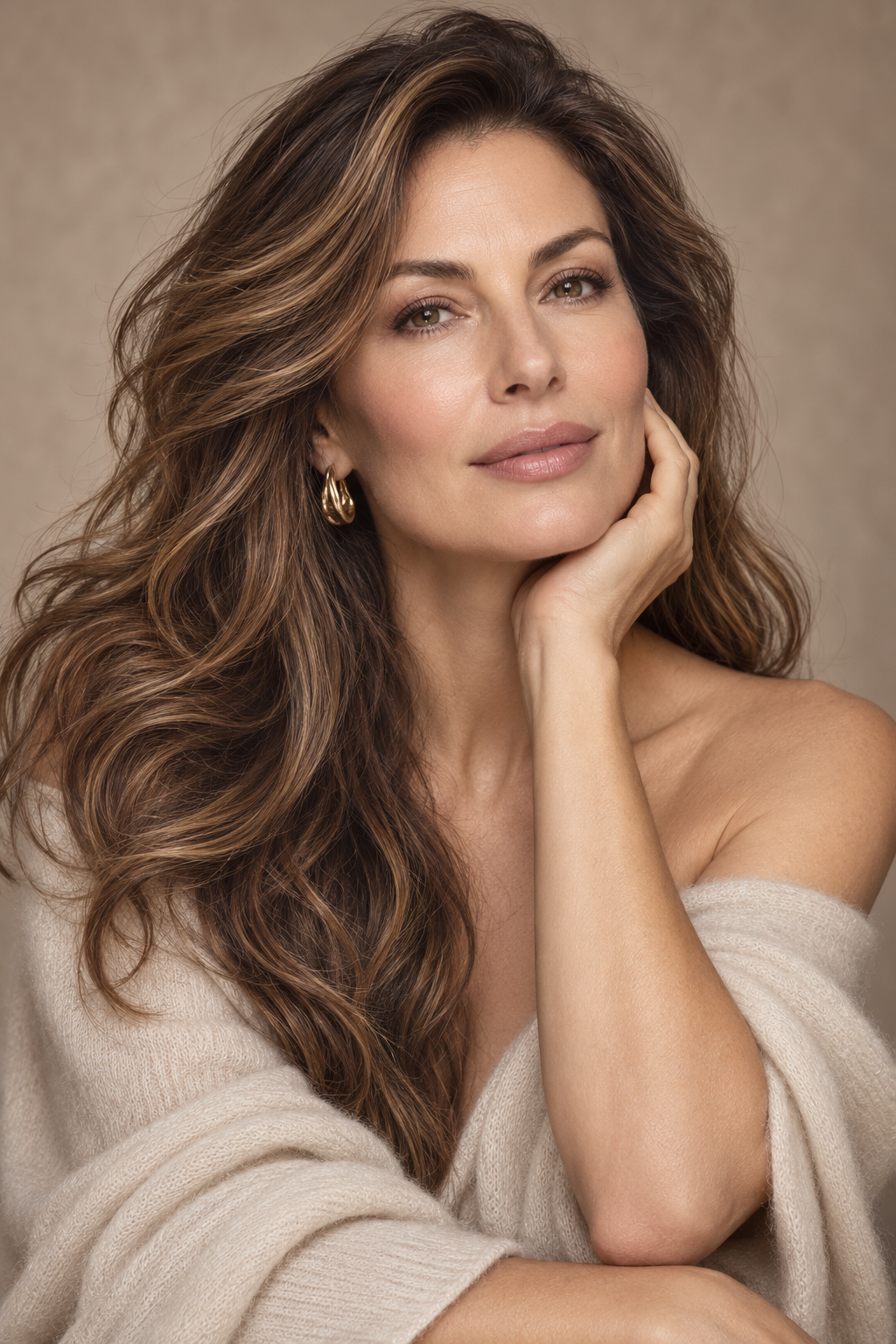 3. add a little glam with feathered long layers long hairstyles for women over 60
