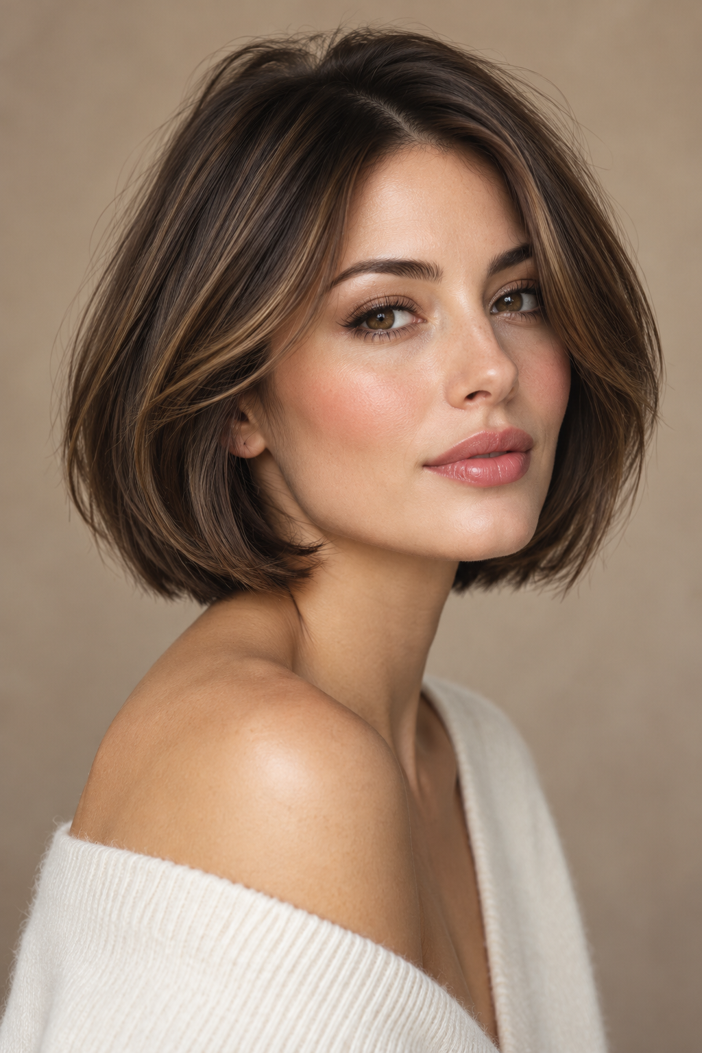 Bob hairstyles for fine hair: wavy bob with bangs