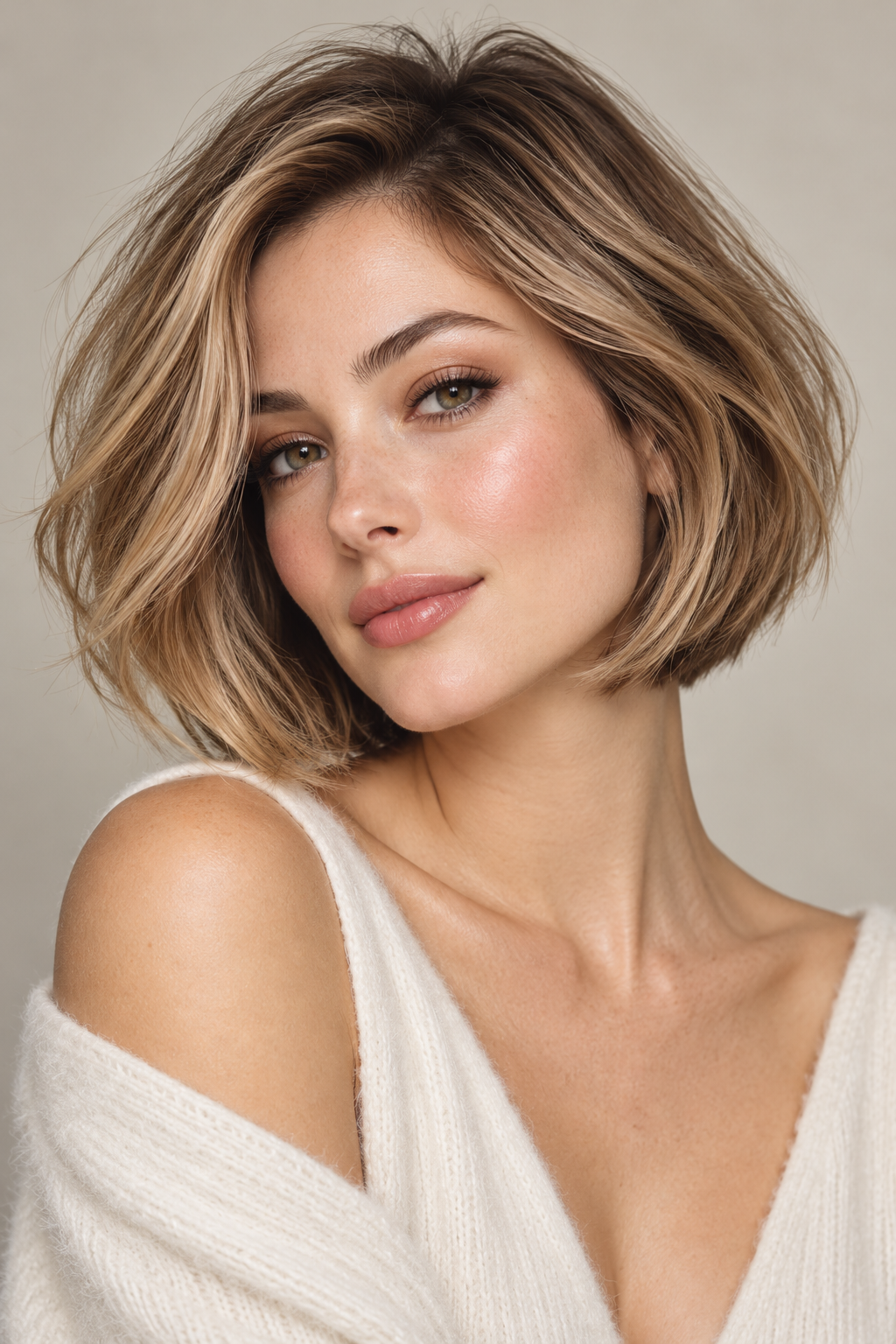 Bob hairstyles for fine hair: beachy bob with texture