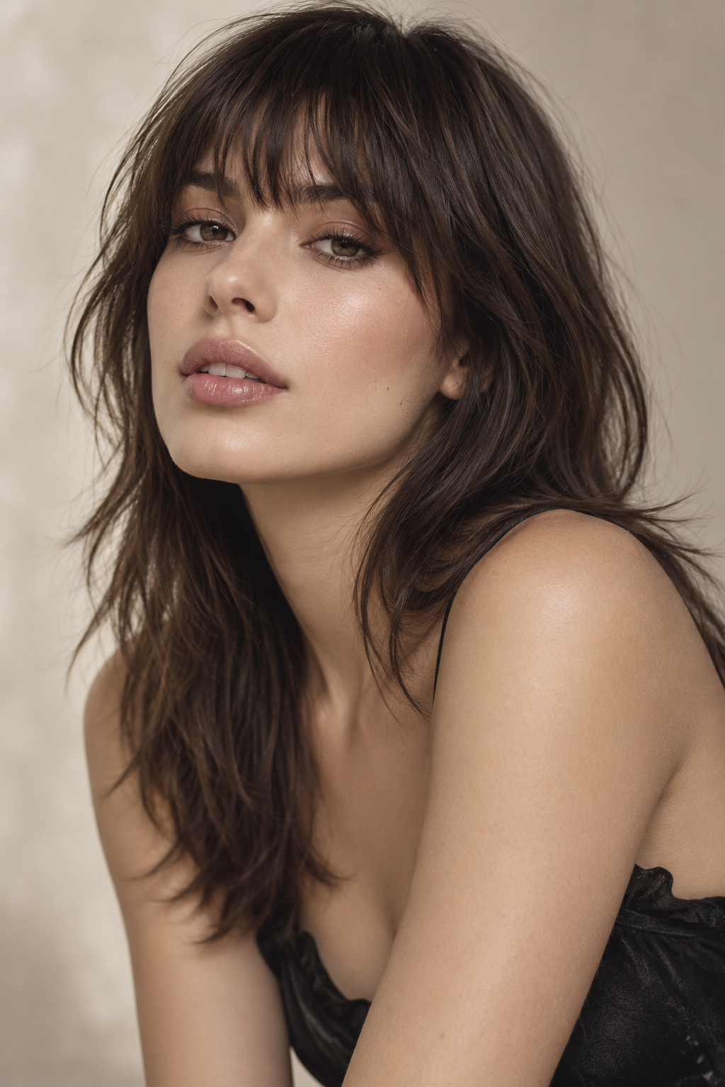 Razor-Cut Bangs different styles for bangs idea