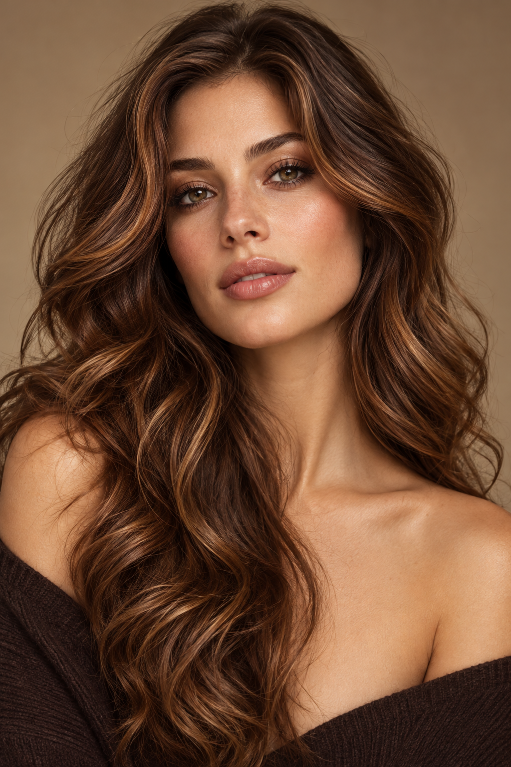 Warm Chestnut Blend low contrast hair idea