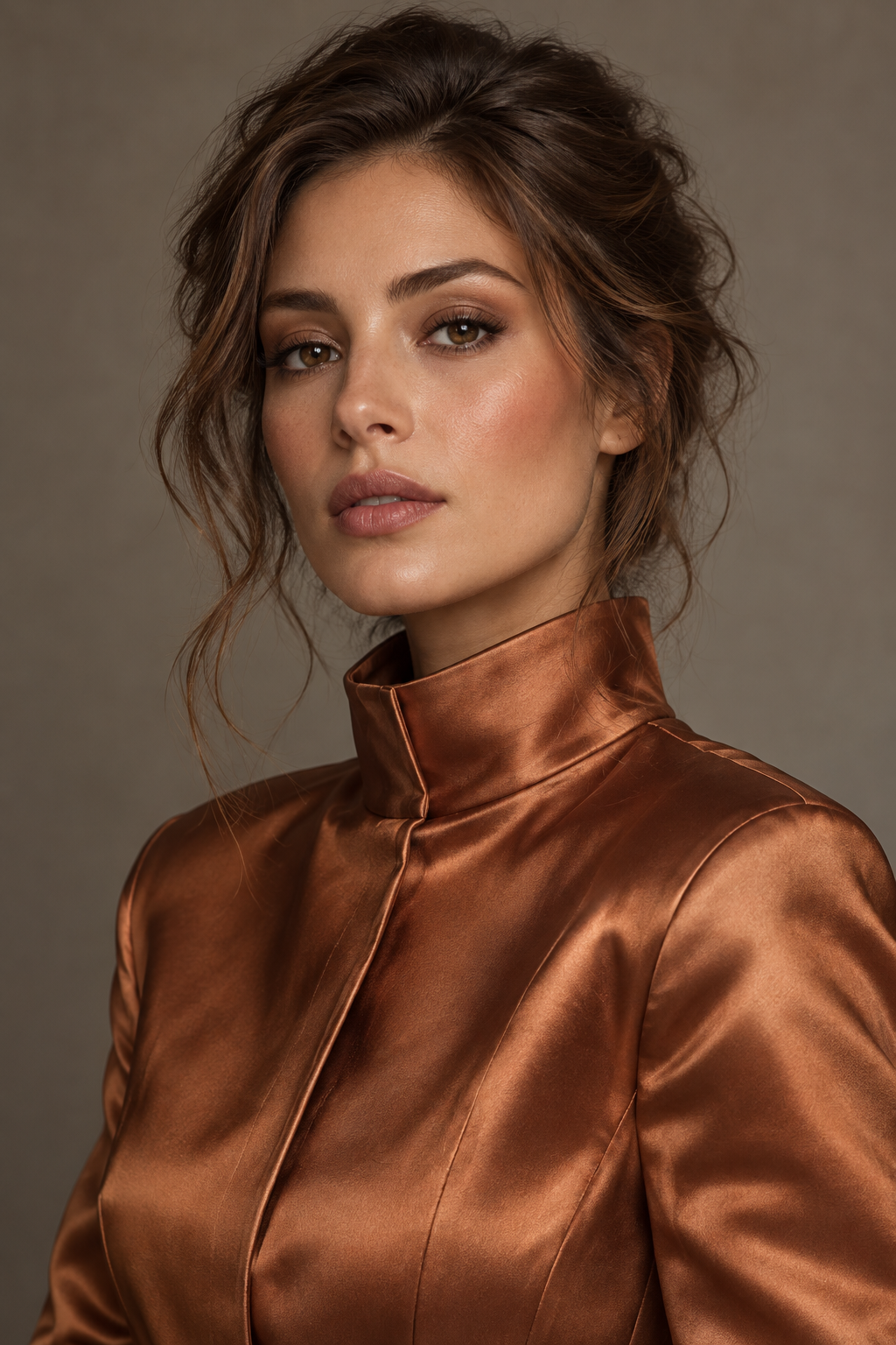 Muted Copper Glow low contrast hair idea