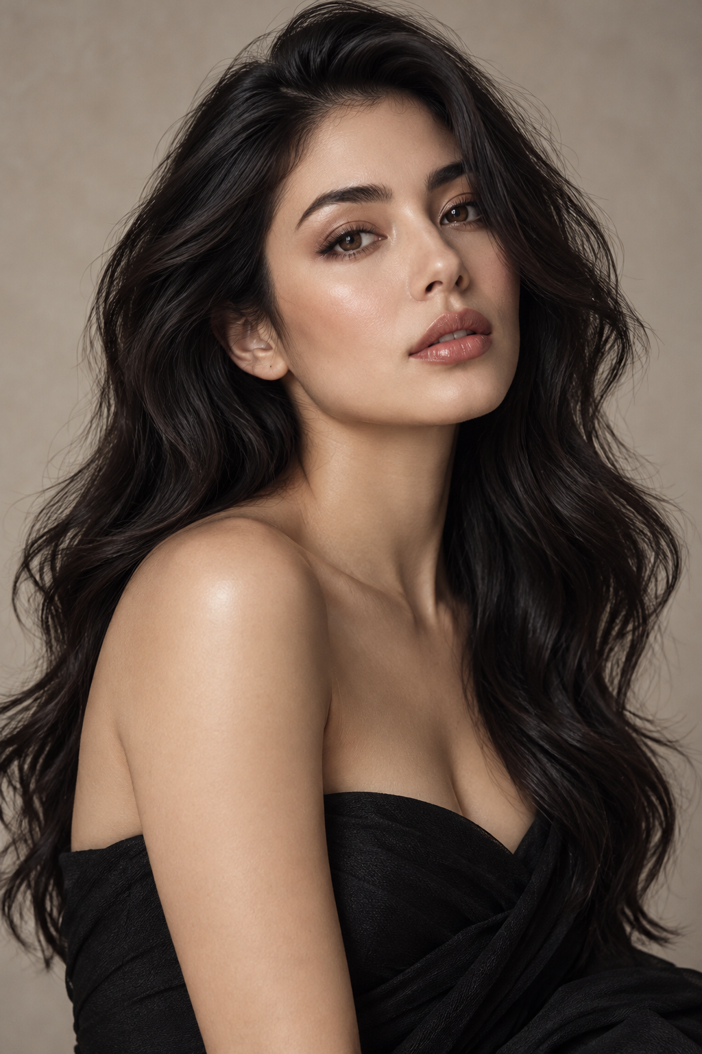 Soft Black Dimension low contrast hair idea