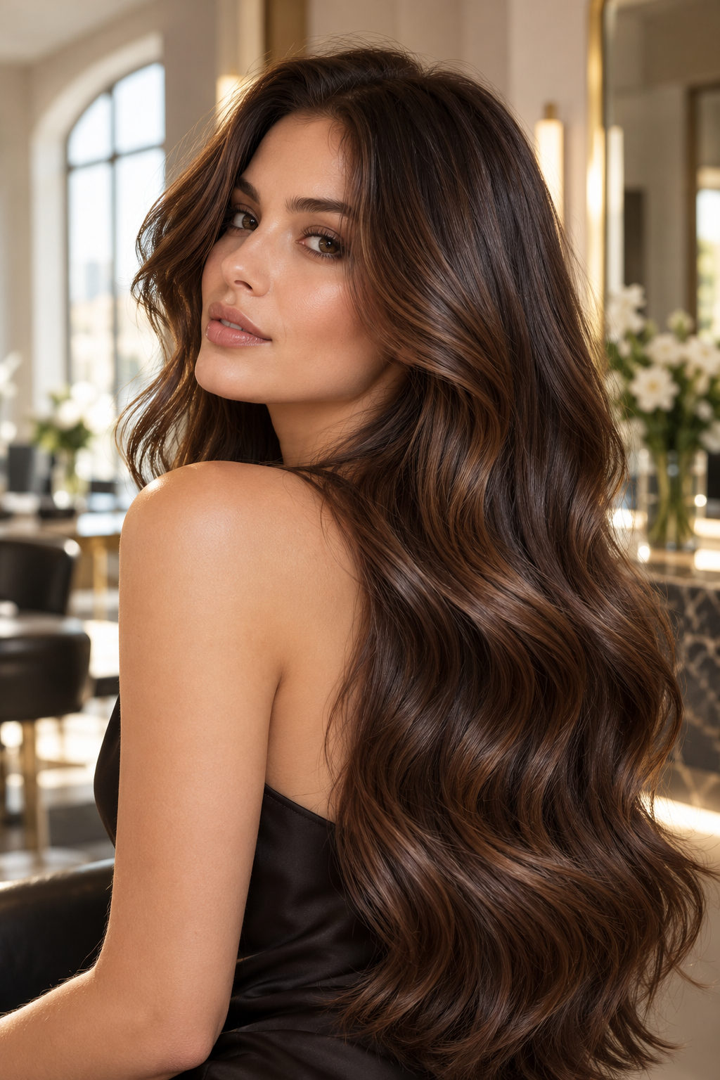 Low contrast hair ideas with softly dimensional brunette color