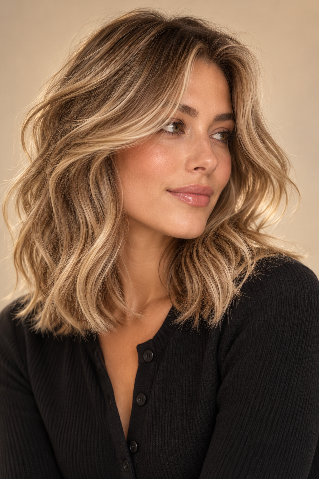 natural wavy haircuts idea 19: natural wave with curtain layers