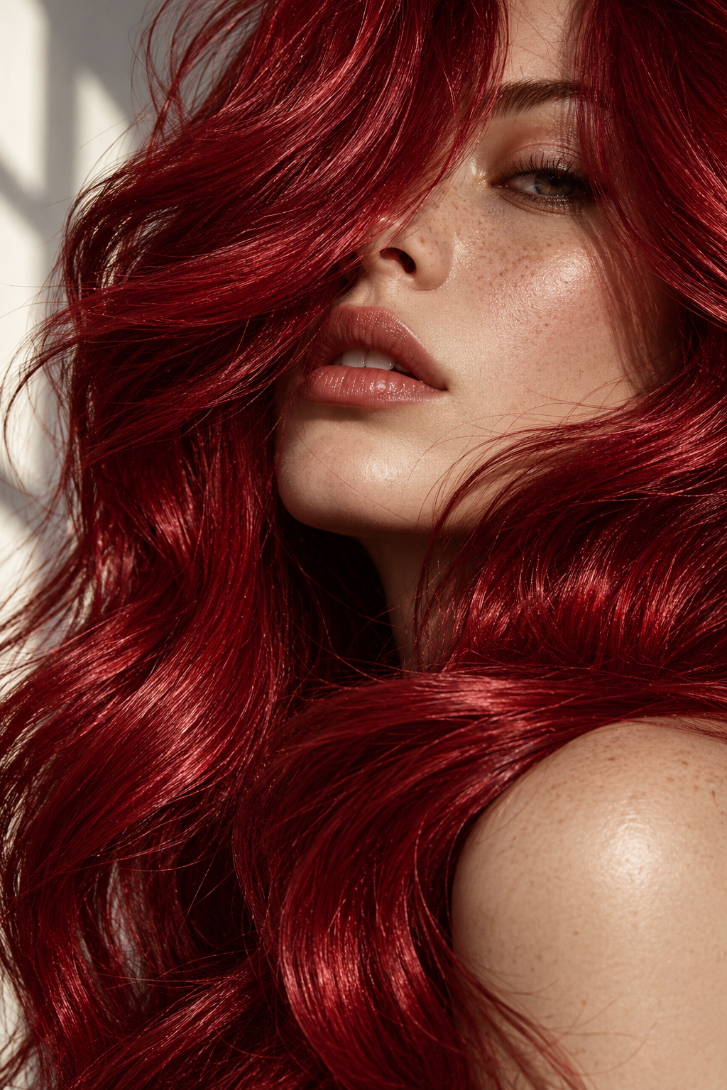 summer red hair color: split-tone summer red