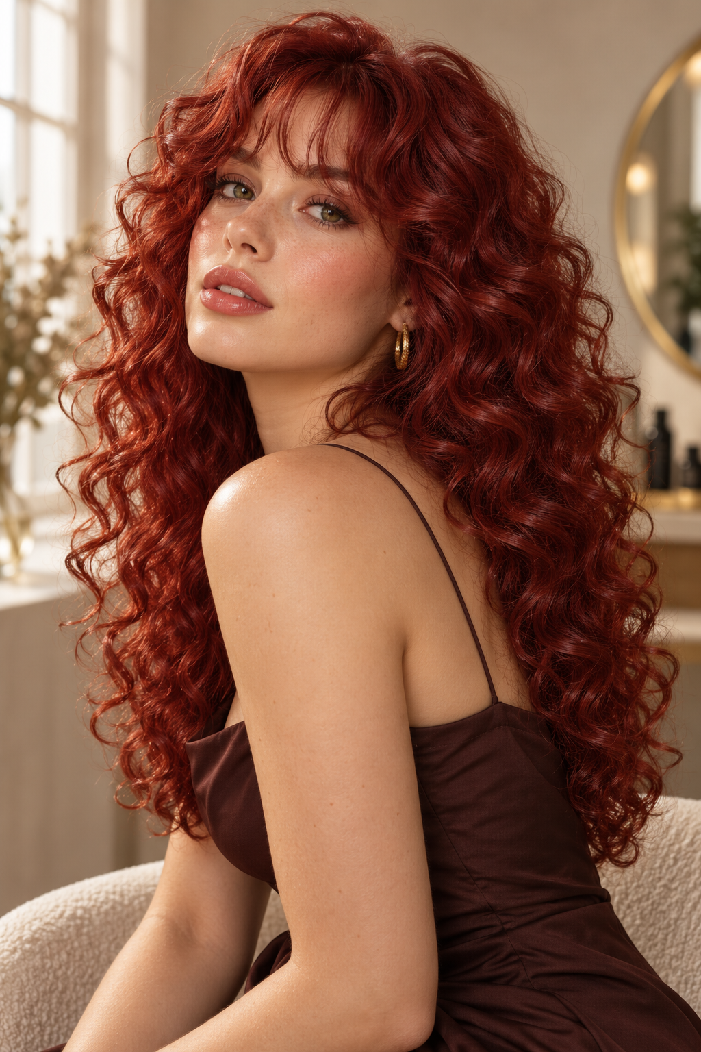 summer red hair color: soft cinnamon red