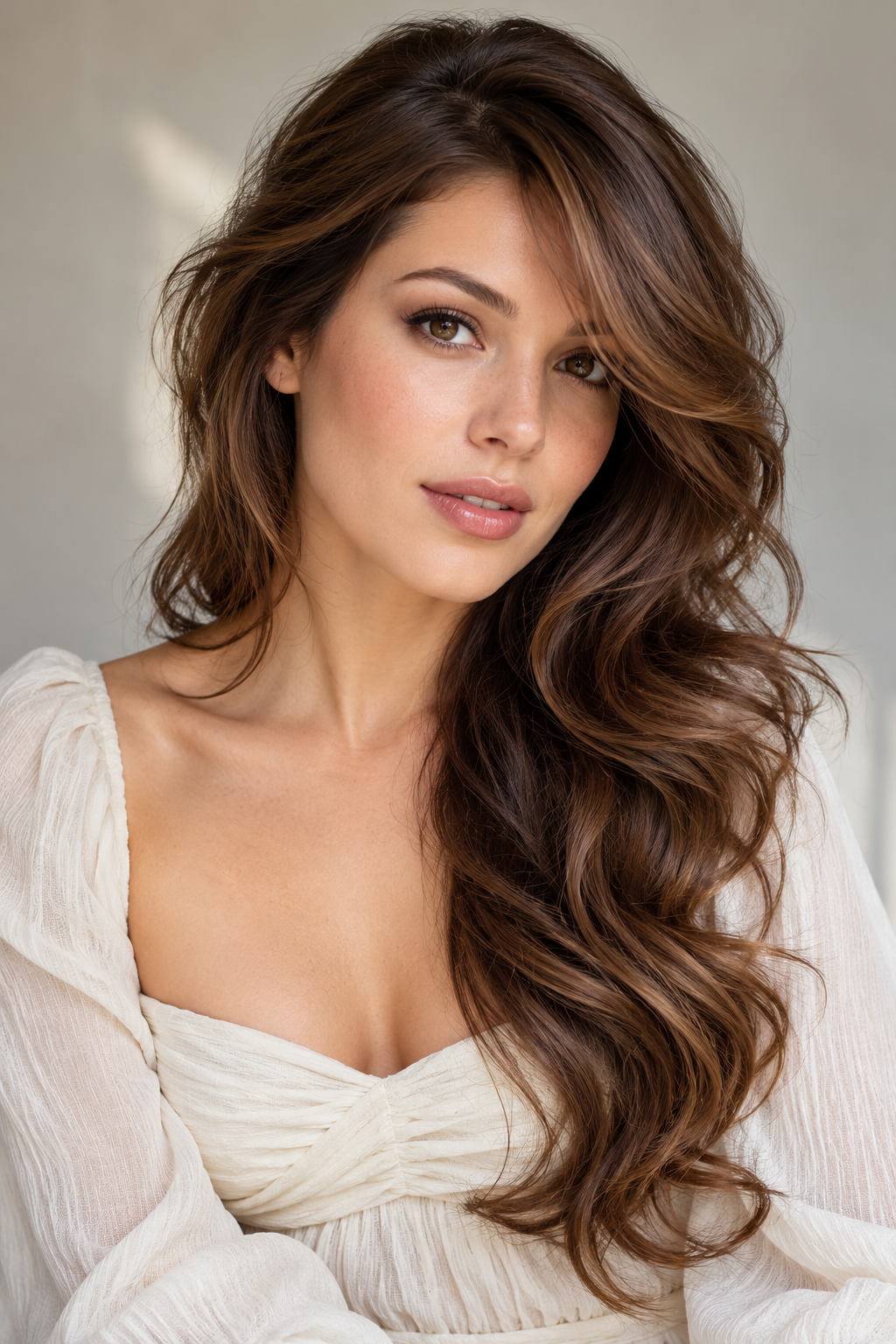 hairstyles with bangs: side-swept bangs