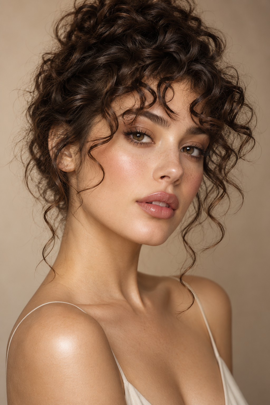 hairstyles with bangs: curly bangs