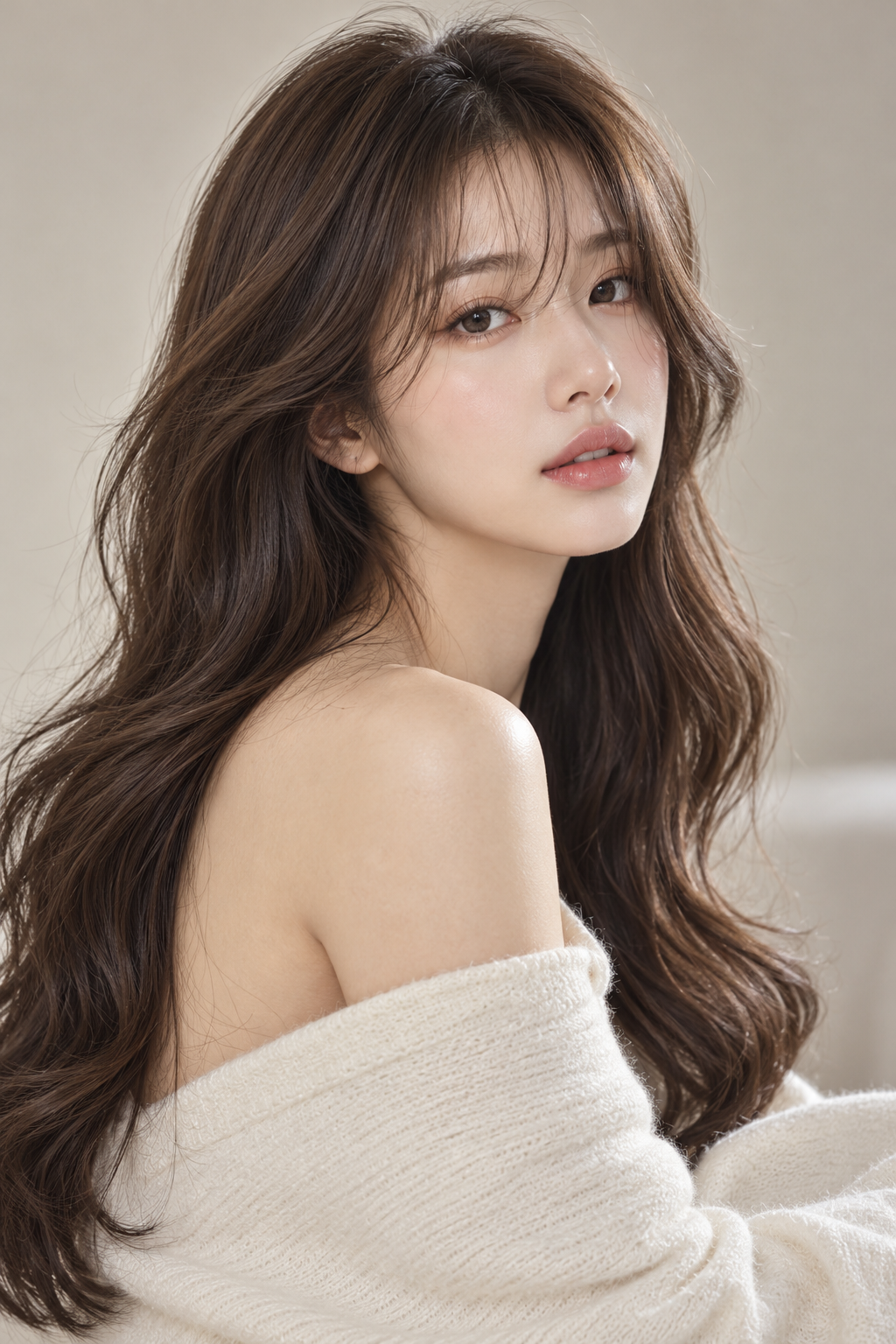 hairstyles with bangs: korean air bangs