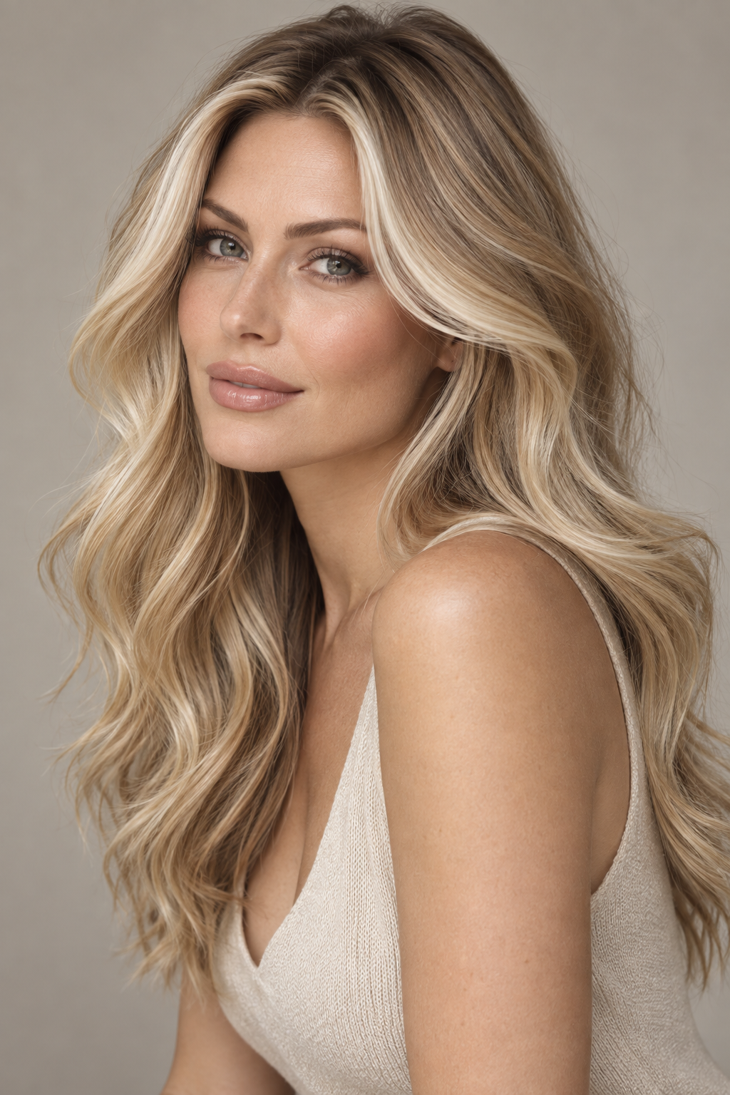Bright Blonde with Face Framing Dimension