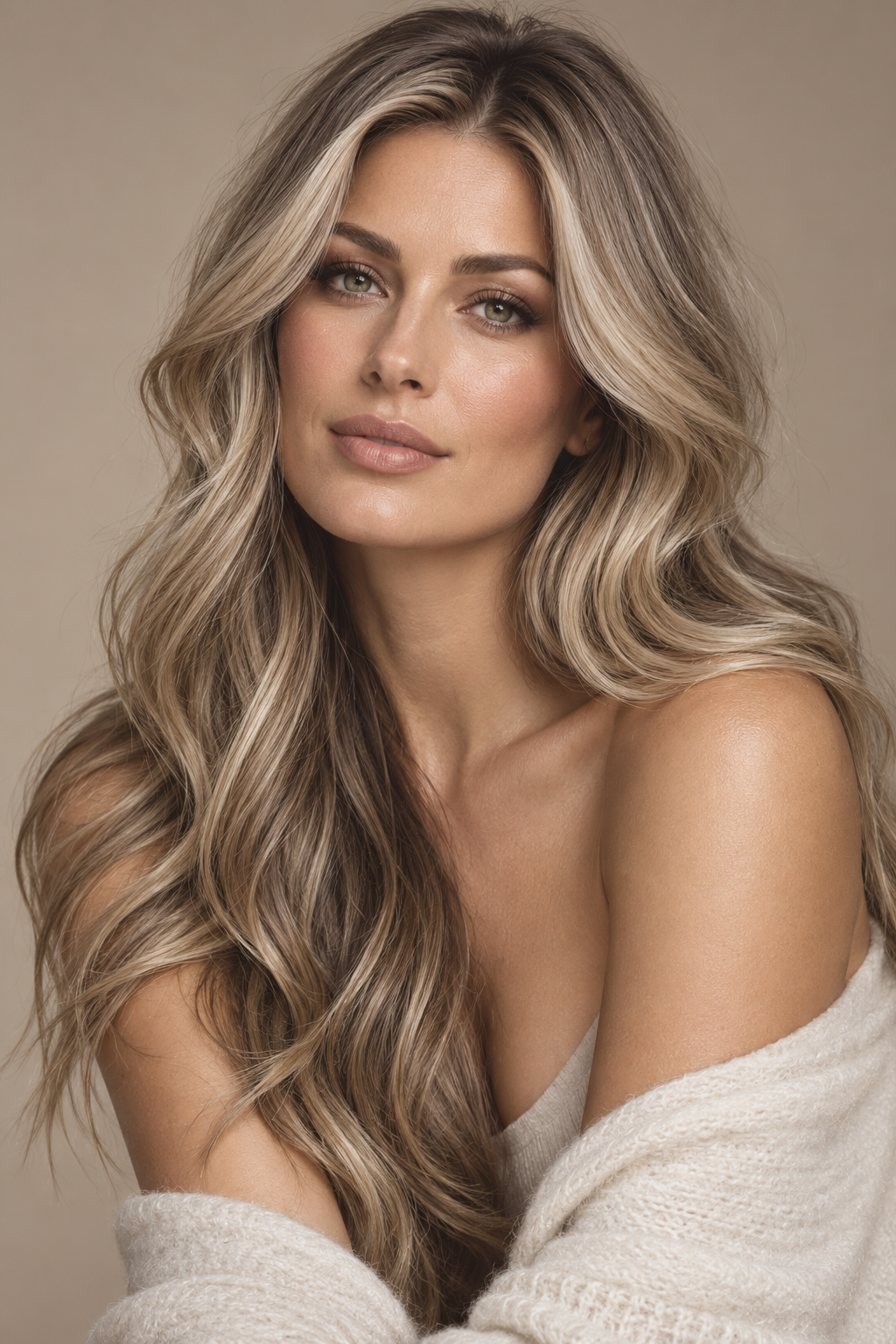 Smoky Blonde Blend with Dimensional Lowlights