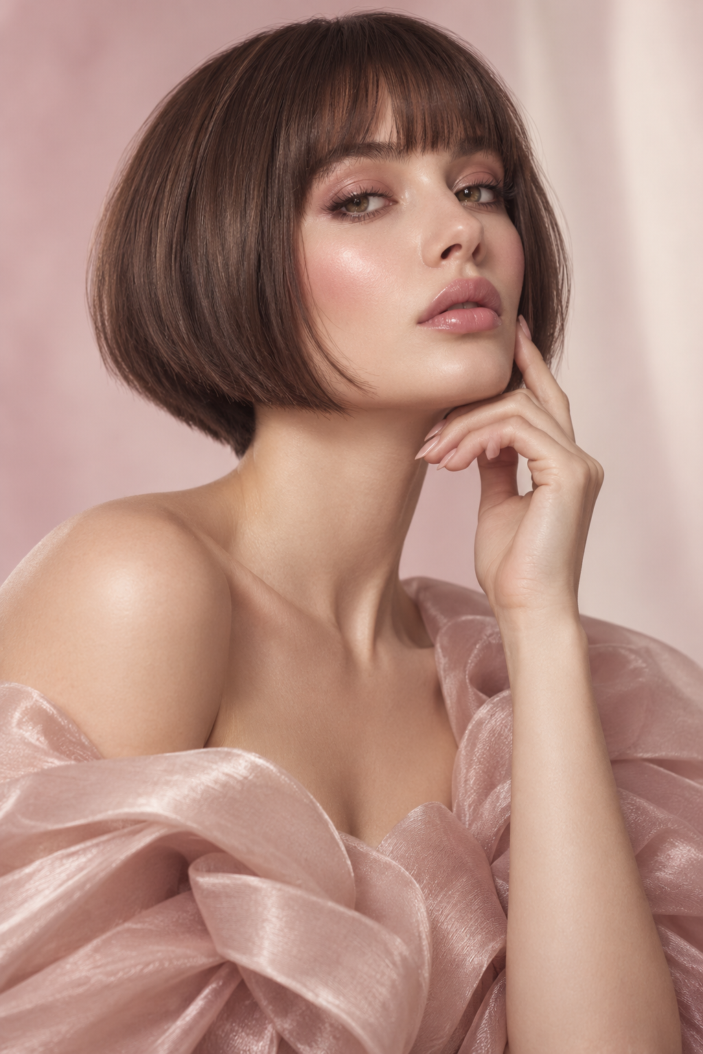 With Bangs inverted bob idea
