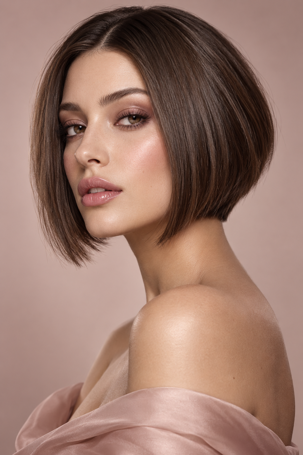 Middle Part inverted bob idea