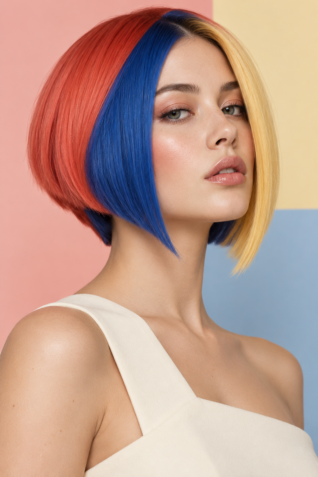 Color-Blocked inverted bob idea