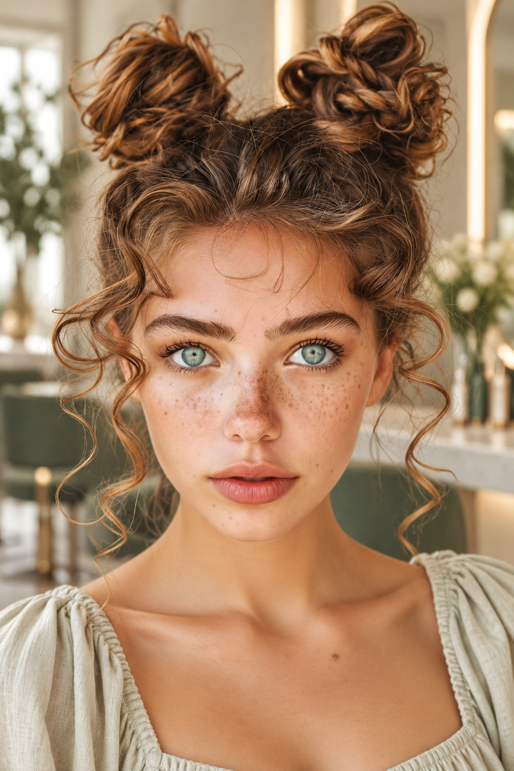 space buns hairstyle ideas: schedule regular trims