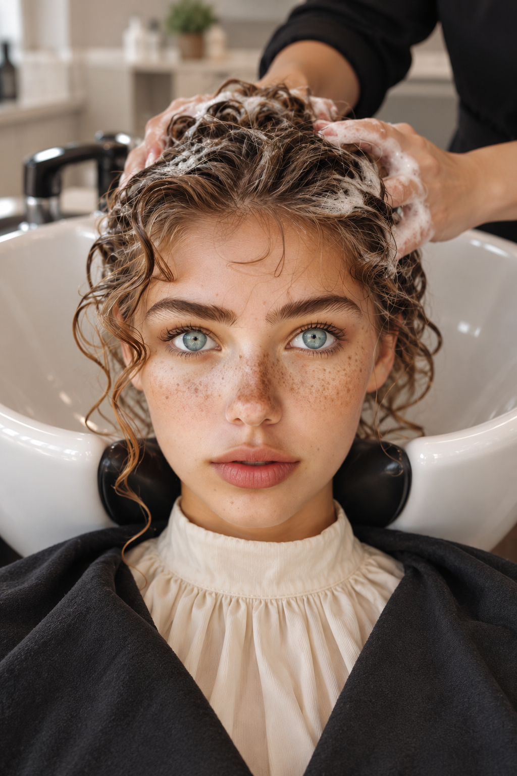 space buns hairstyle ideas: wash with a suitable shampoo