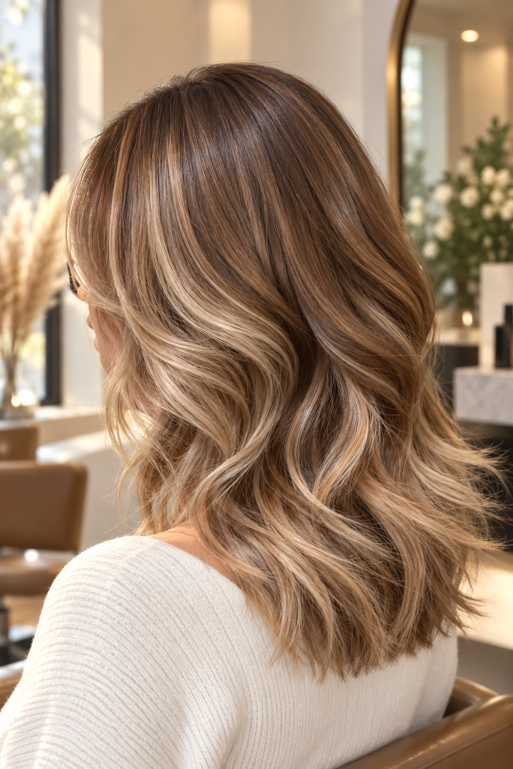 butterfly haircut ideas: polished brunette layers