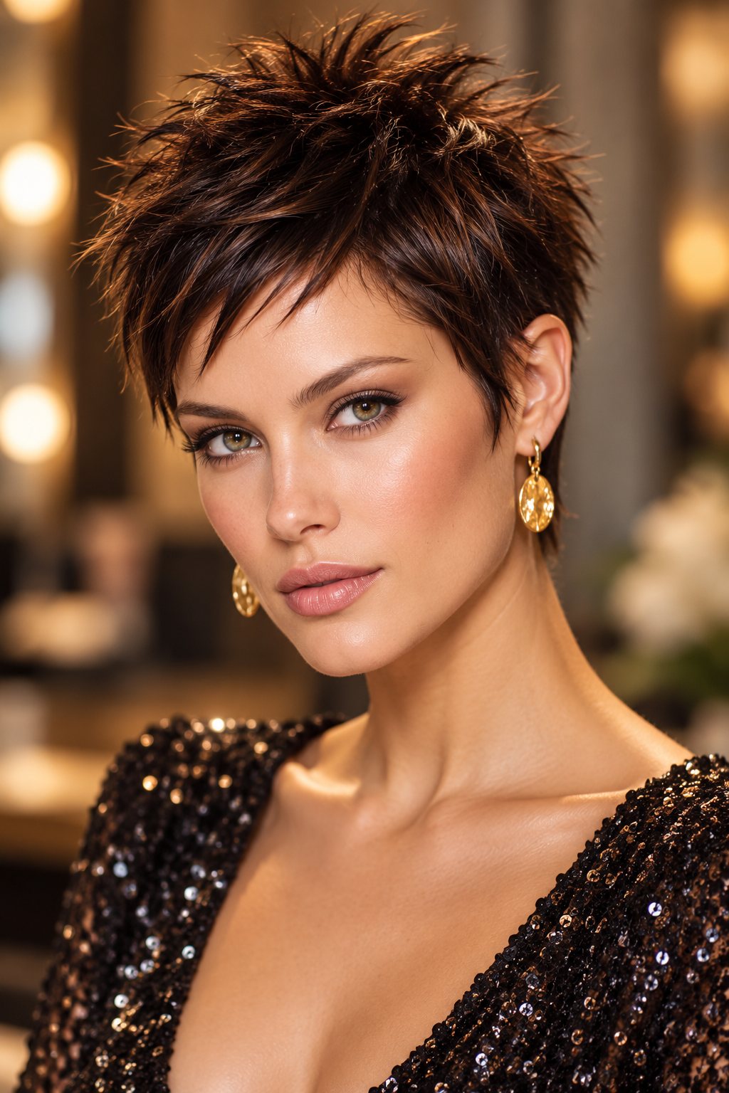 90s pixie cuts: spiked pixie with texture