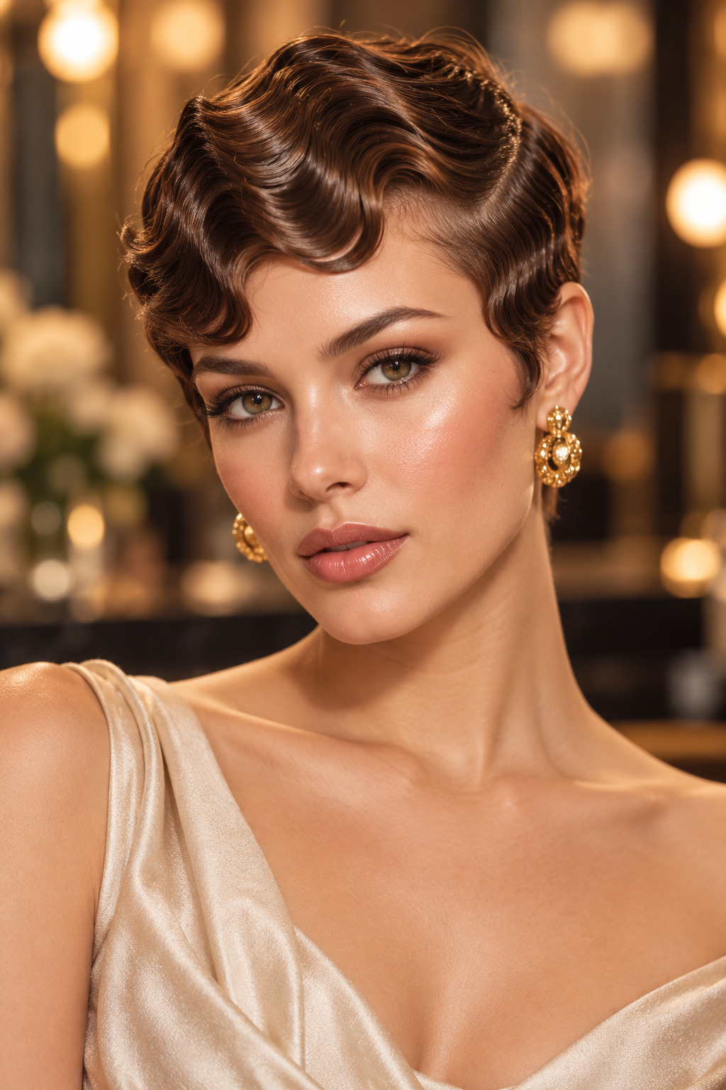 90s pixie cuts: vintage finger waves pixie