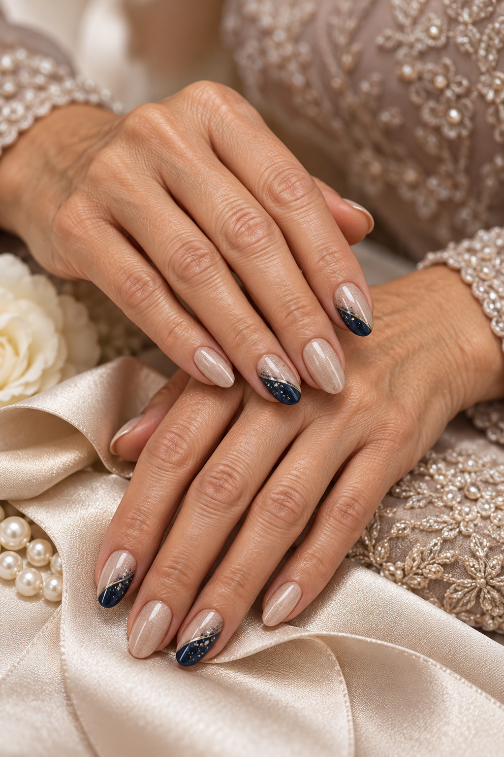 Mother of the groom nail idea