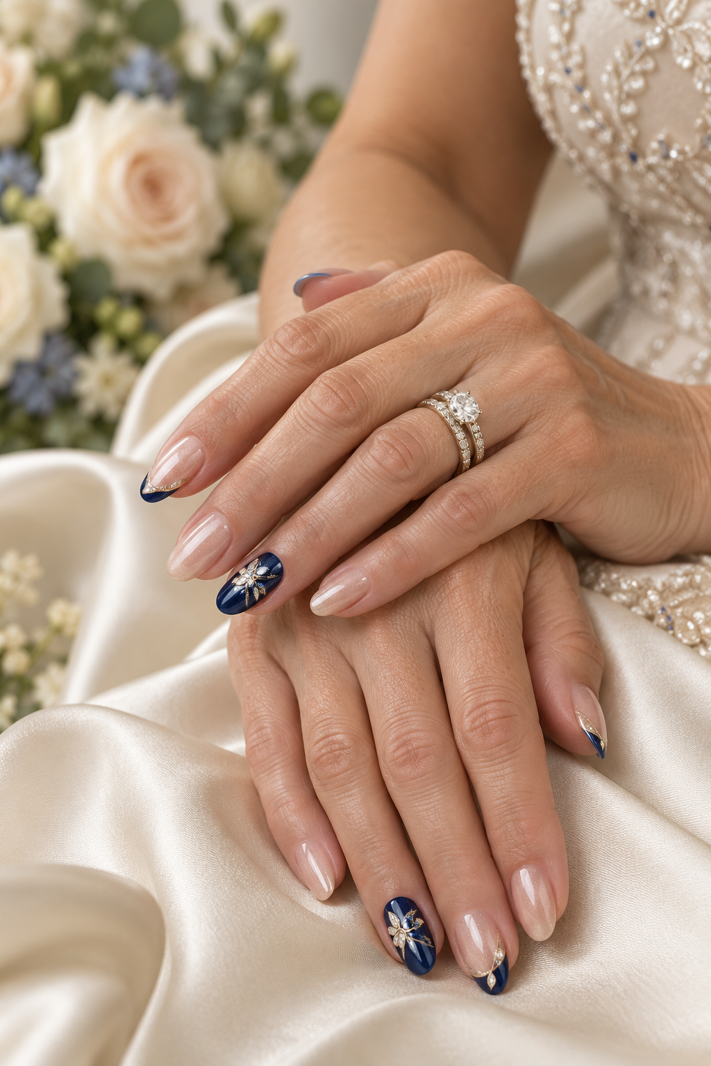 Mother of the groom nail idea 11