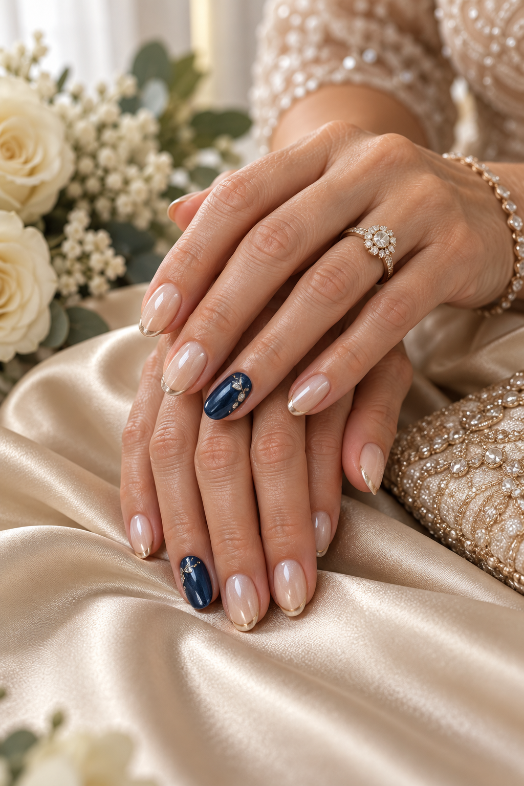 Mother of the groom nail idea 12
