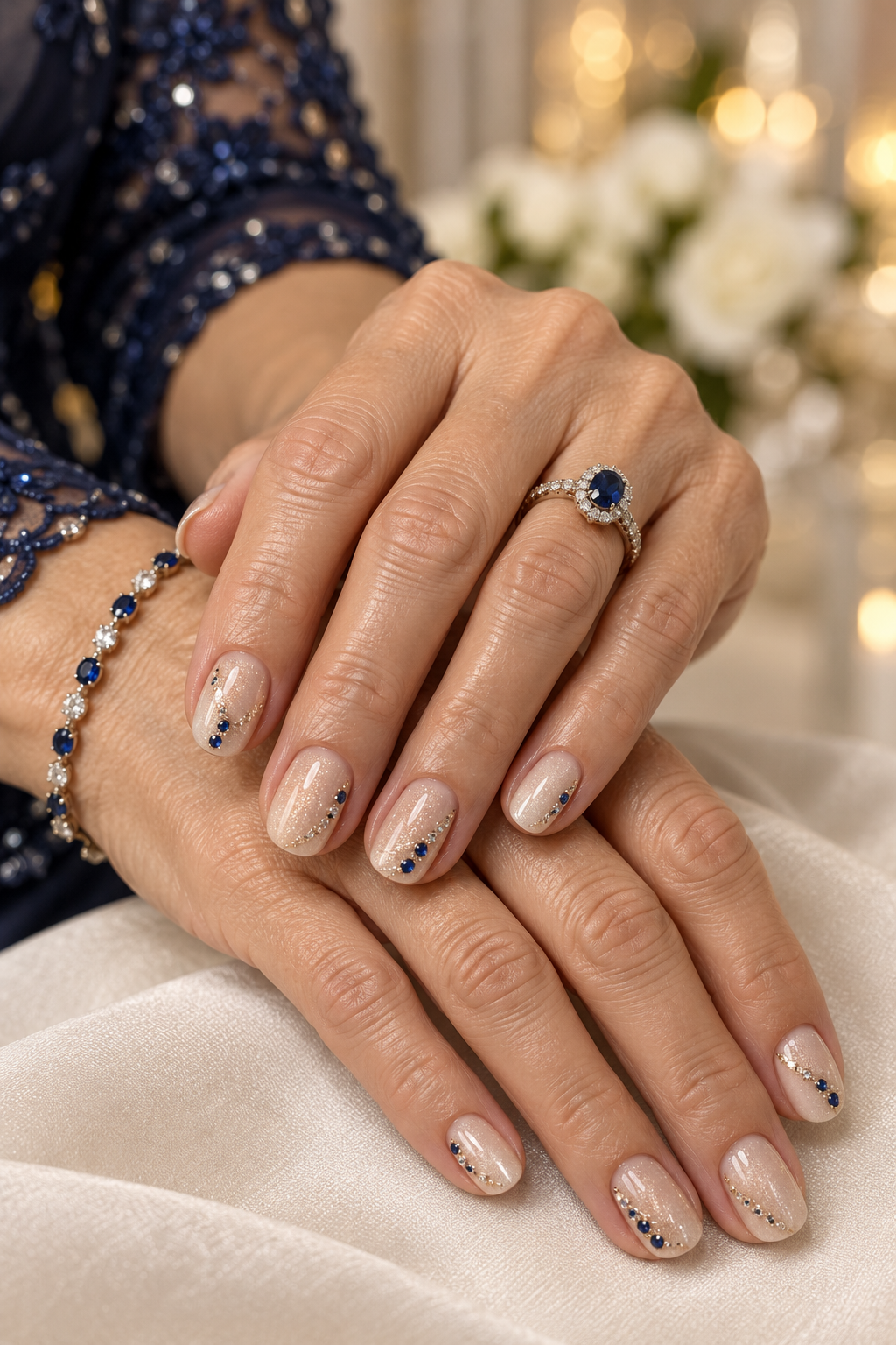 Mother of the groom nail idea 13