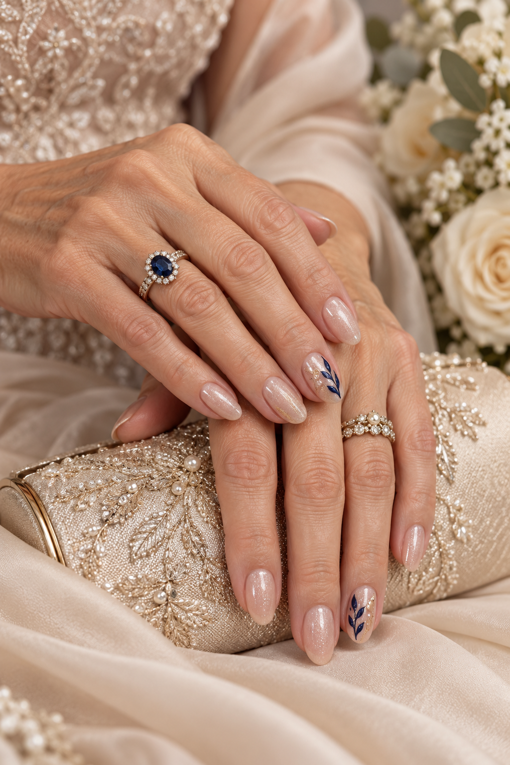 Mother of the groom nail idea 14