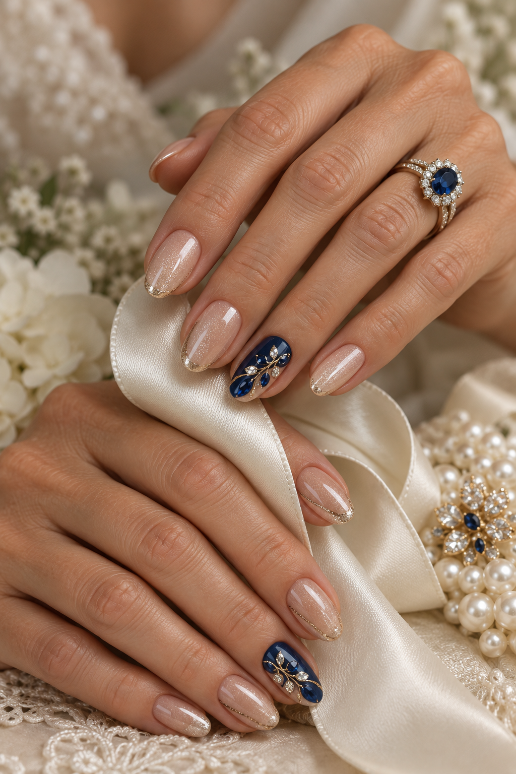 Mother of the groom nail idea 16