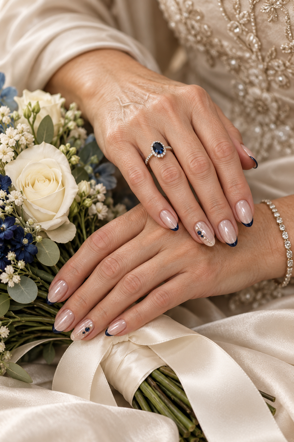 Mother of the groom nail idea 18