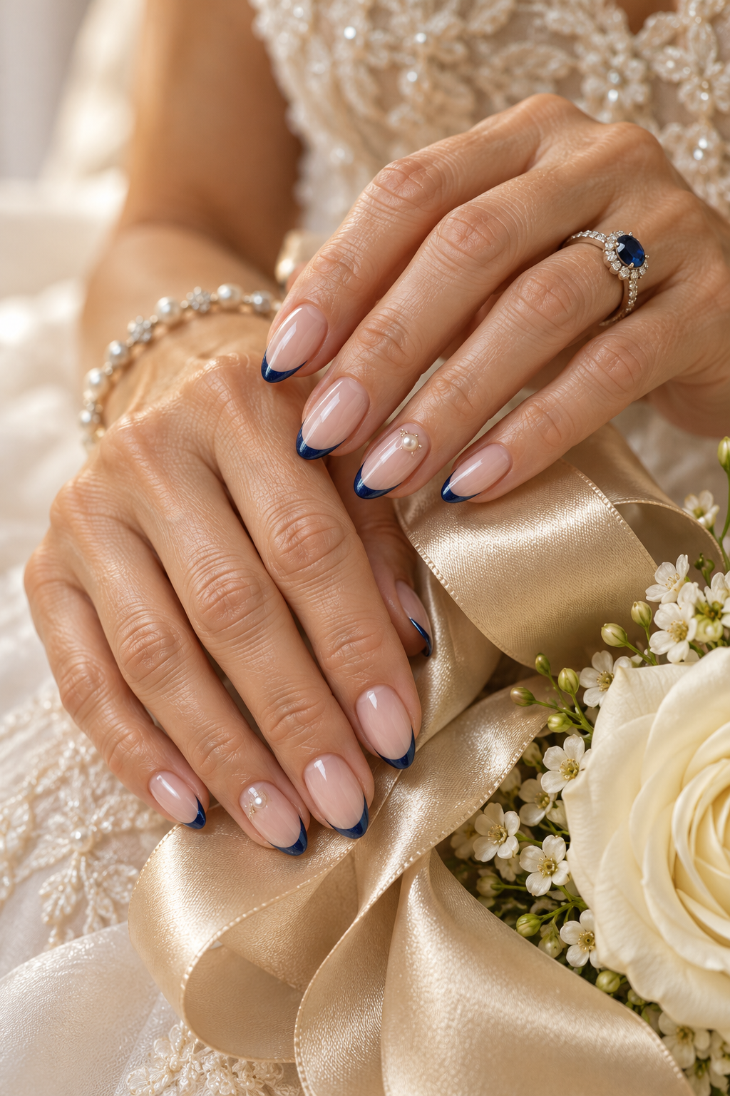 Mother of the groom nail idea 19