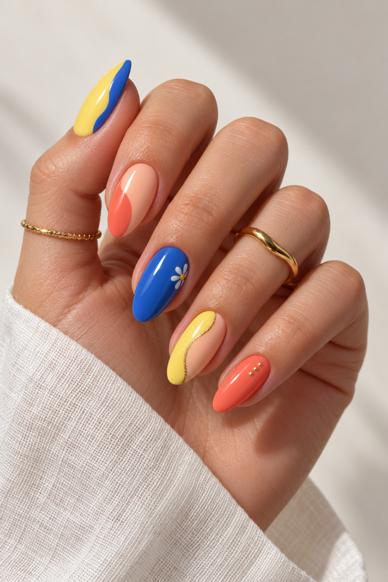 Summer almond nail ideas editorial feature