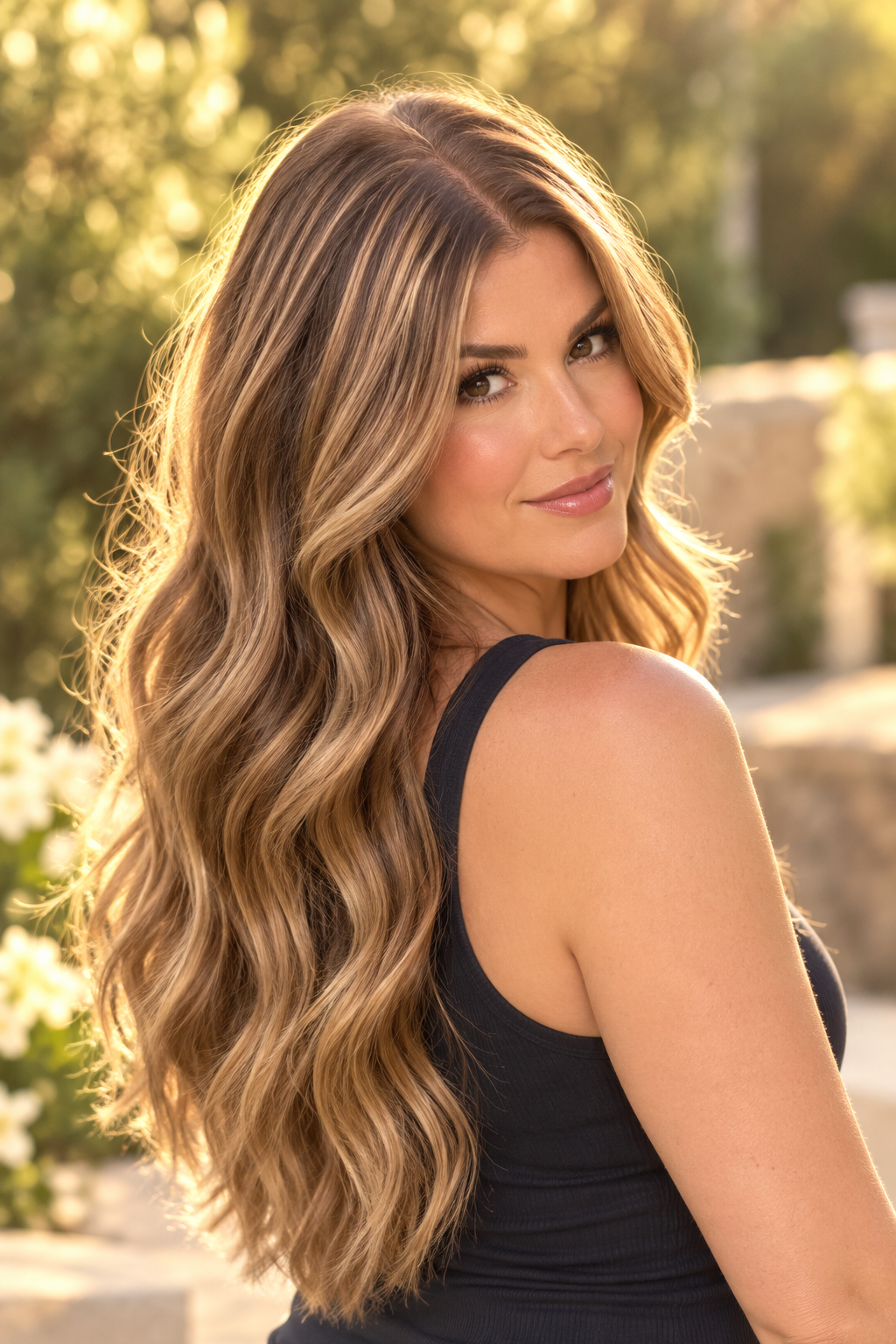 Voluminous Classic Brunette Waves brunette summer hair color idea