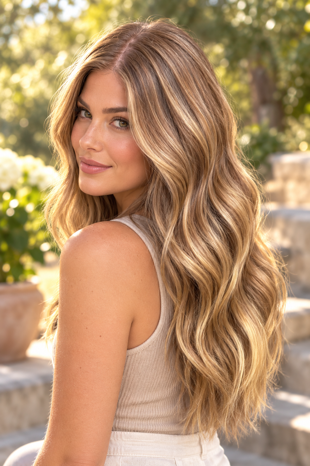 Soft Caramel Brunette brunette summer hair color idea