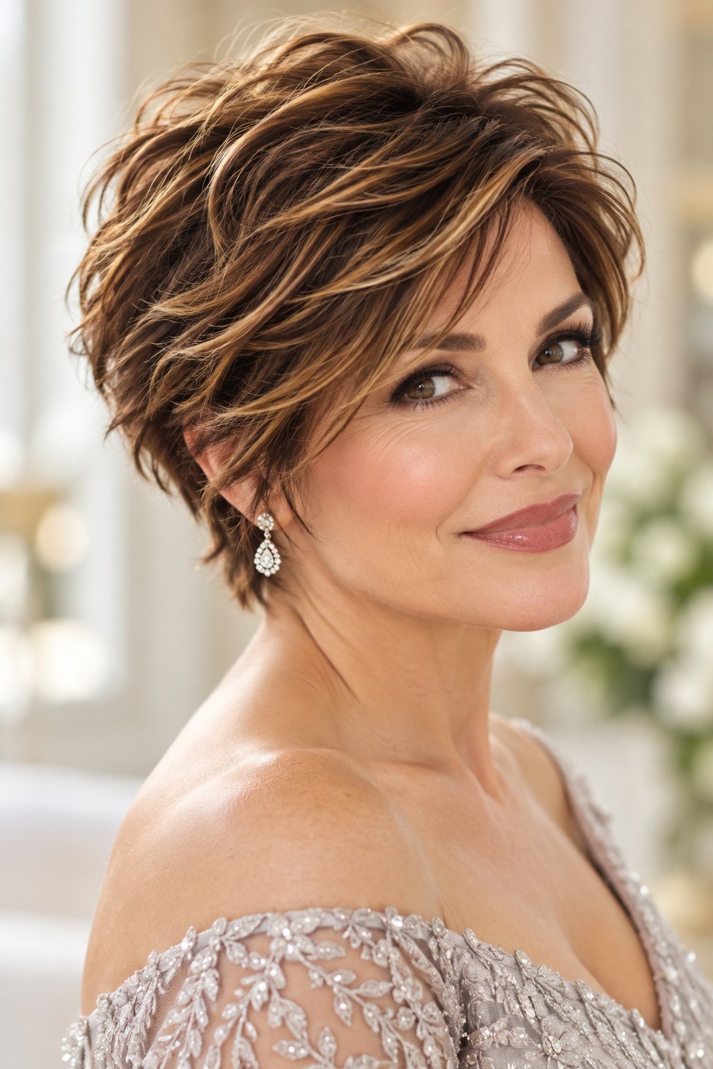 Tousled Pixie with Volume mother of the bride hairstyles