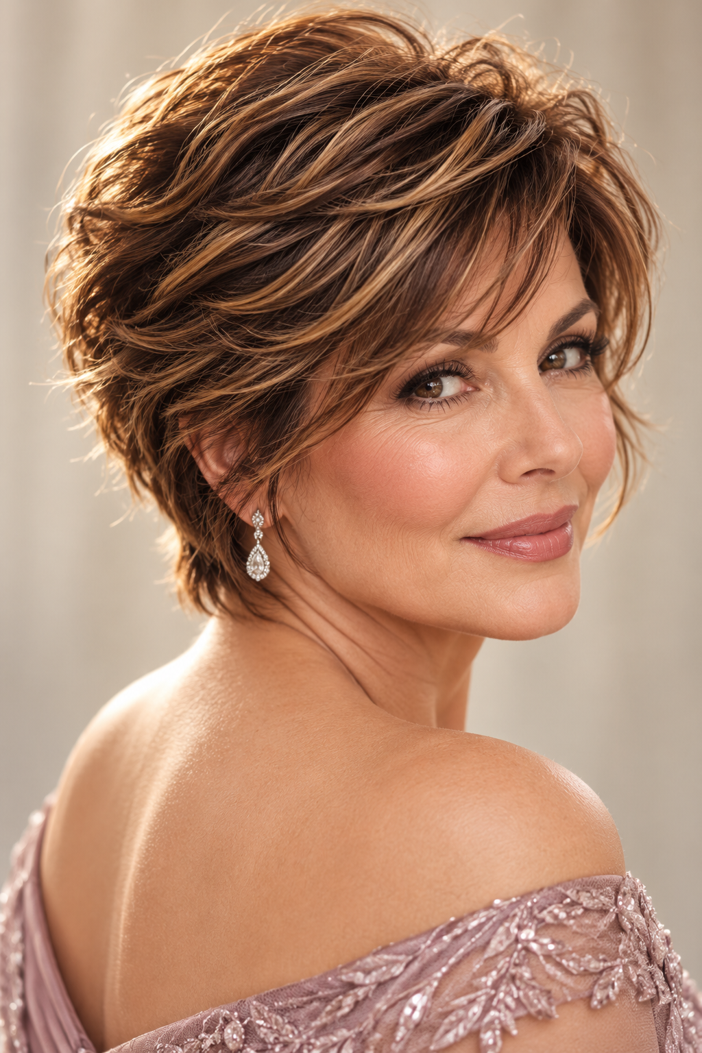Voluminous Layered Pixie mother of the bride hairstyles