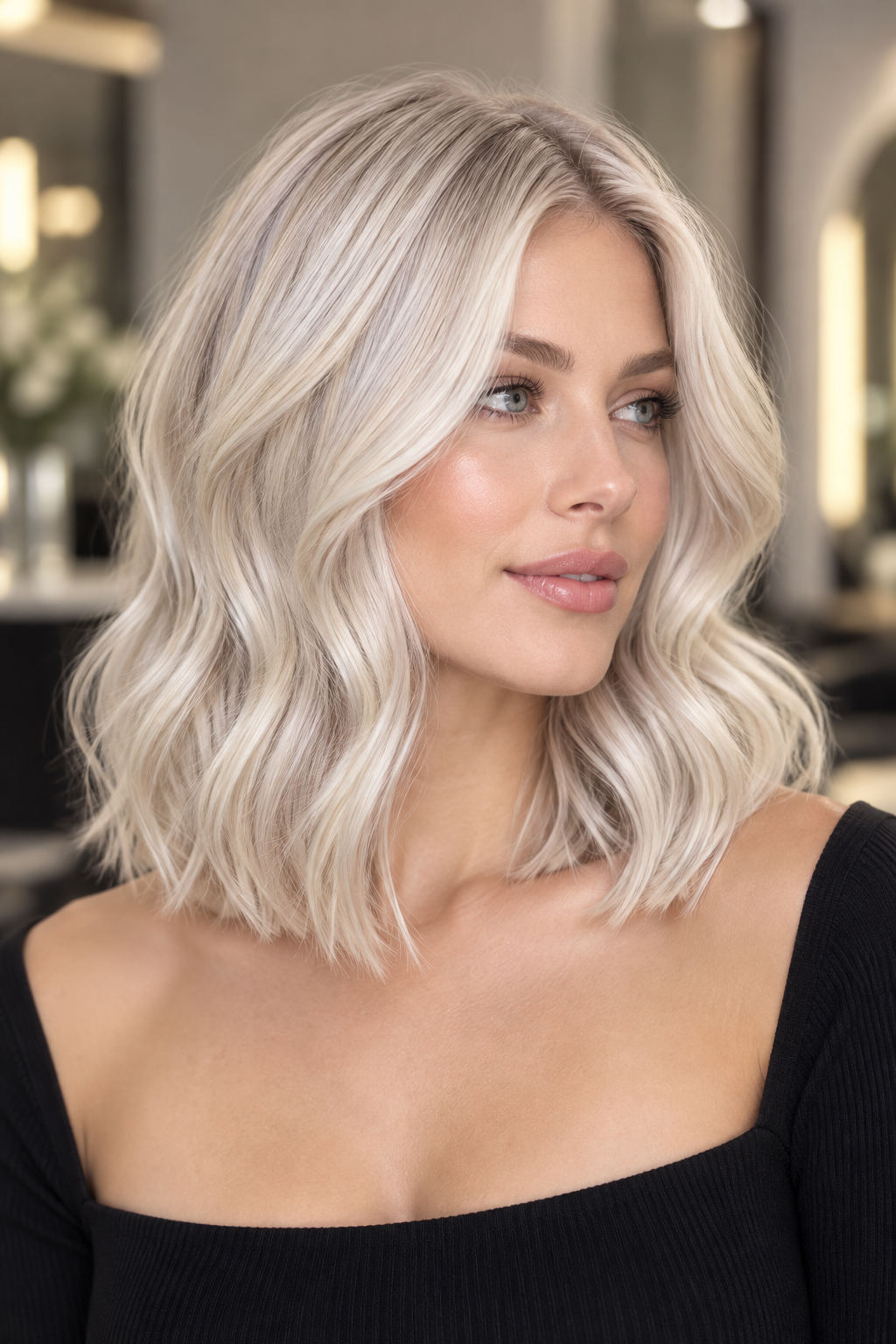 platinum blonde hairstyle ideas: platinum blonde clavicut