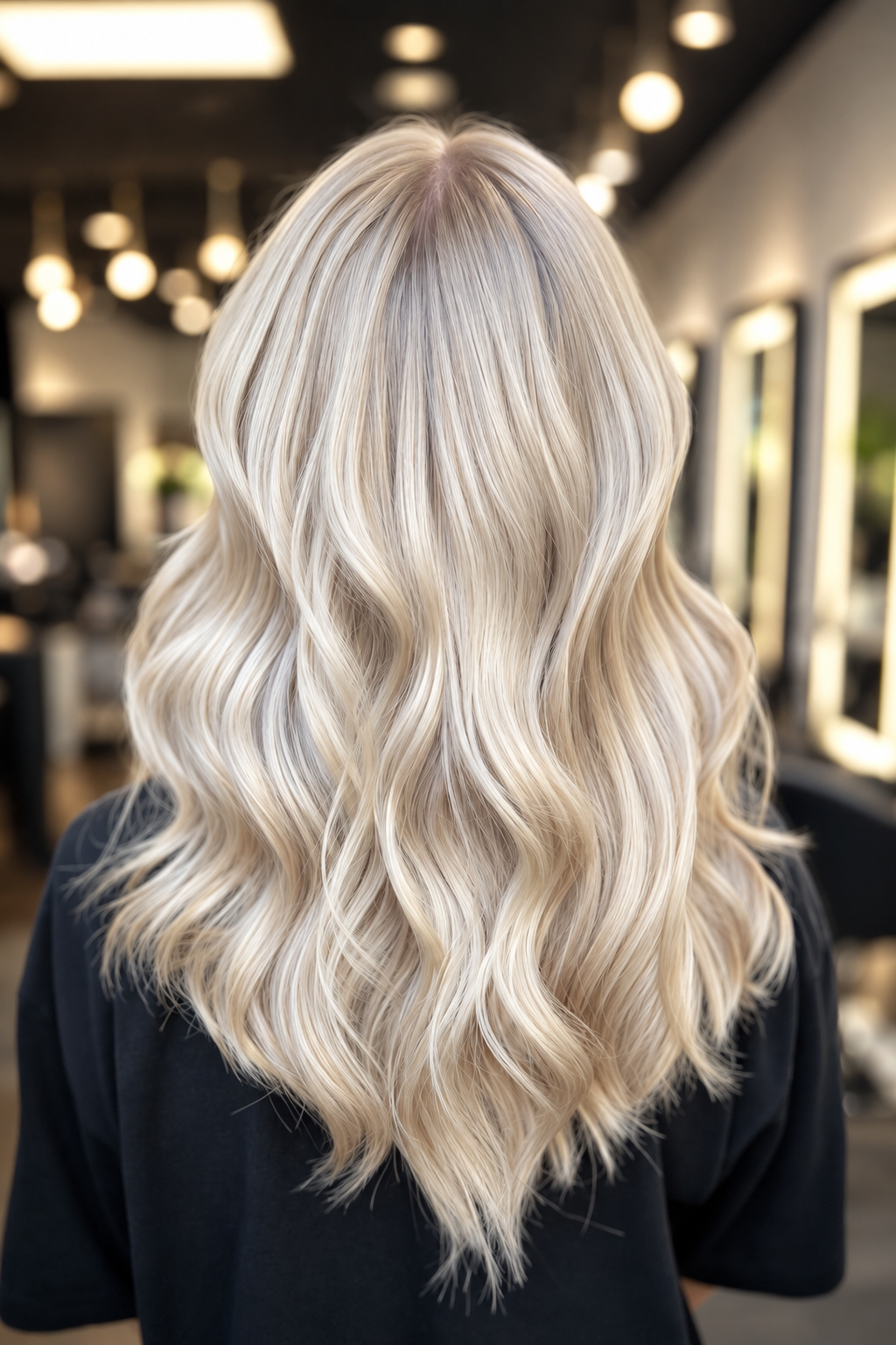 platinum blonde hairstyle ideas: voluminous blonde blowout