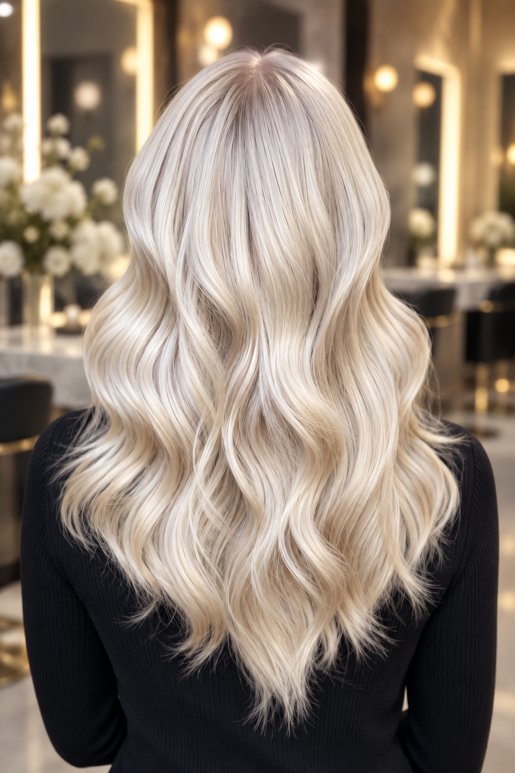 platinum blonde hairstyle ideas: romantic blonde waves