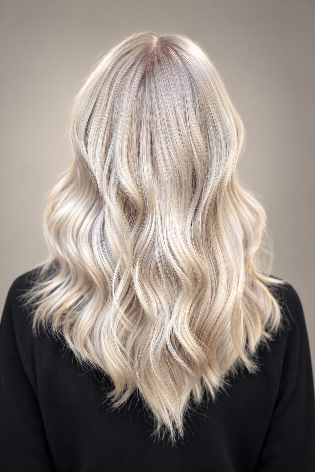 platinum blonde hairstyle ideas: cool blonde textured lob