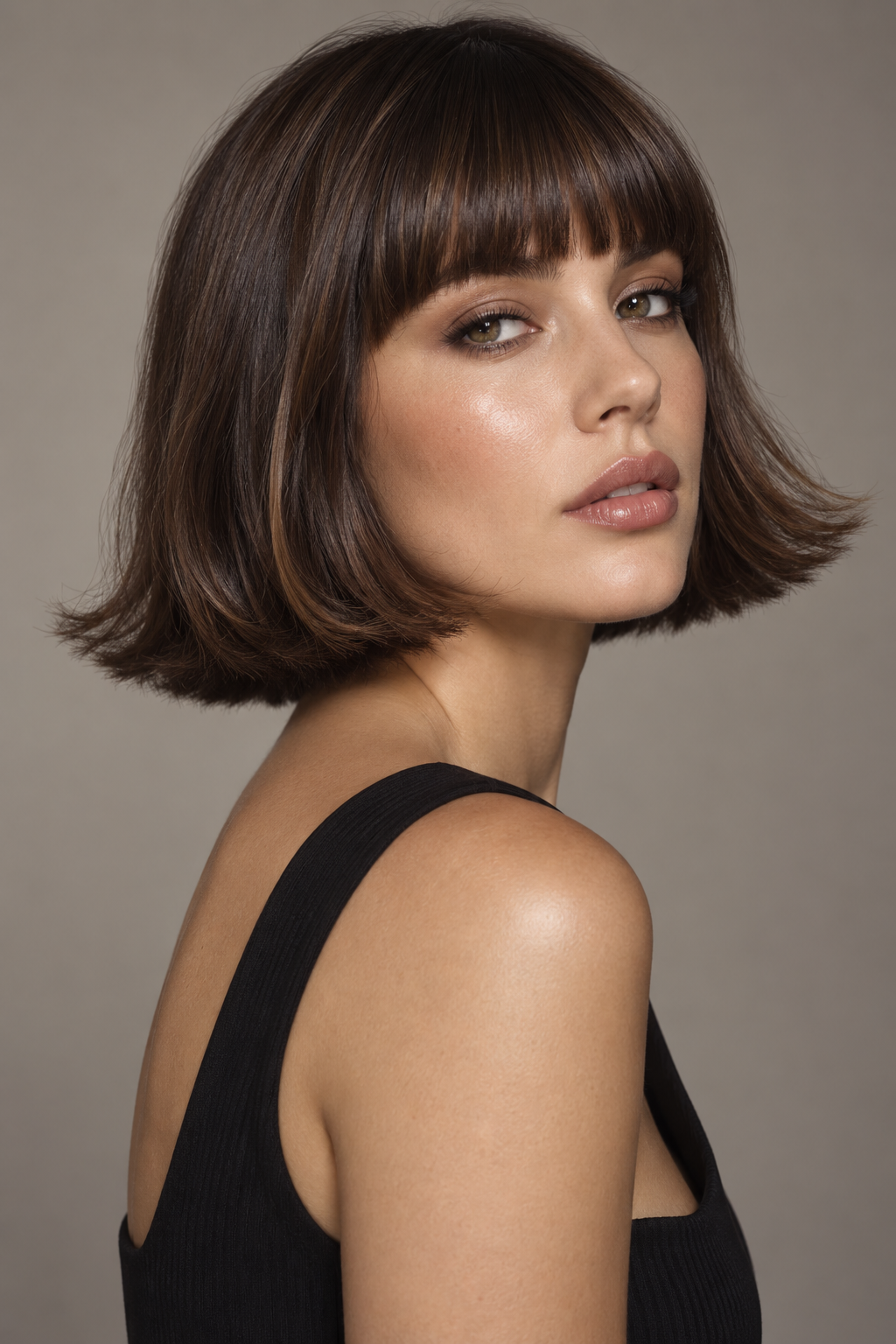 old money bob hairstyles: blunt bob with flipped ends