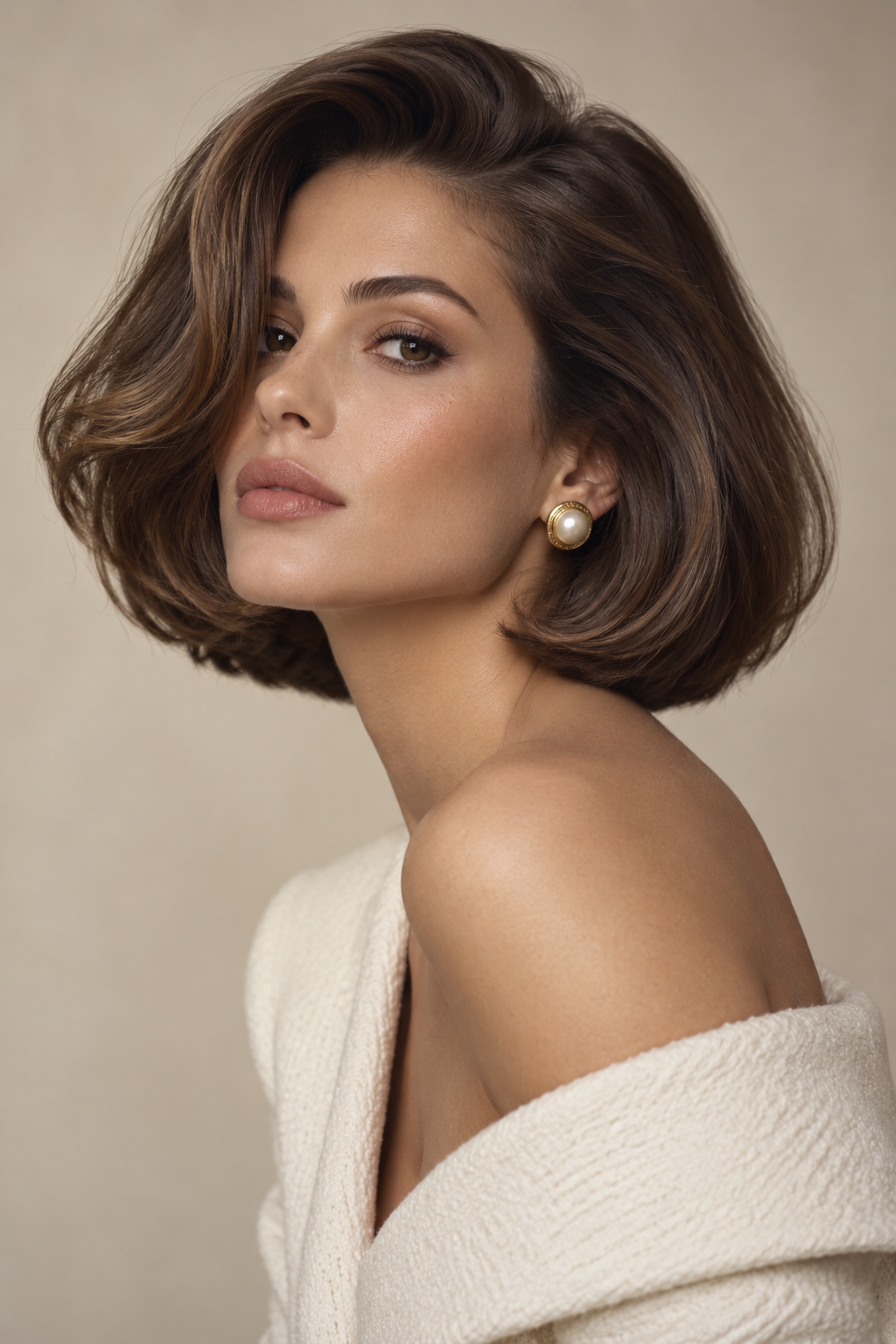 old money bob hairstyles: stunning old money bob with volume and side part