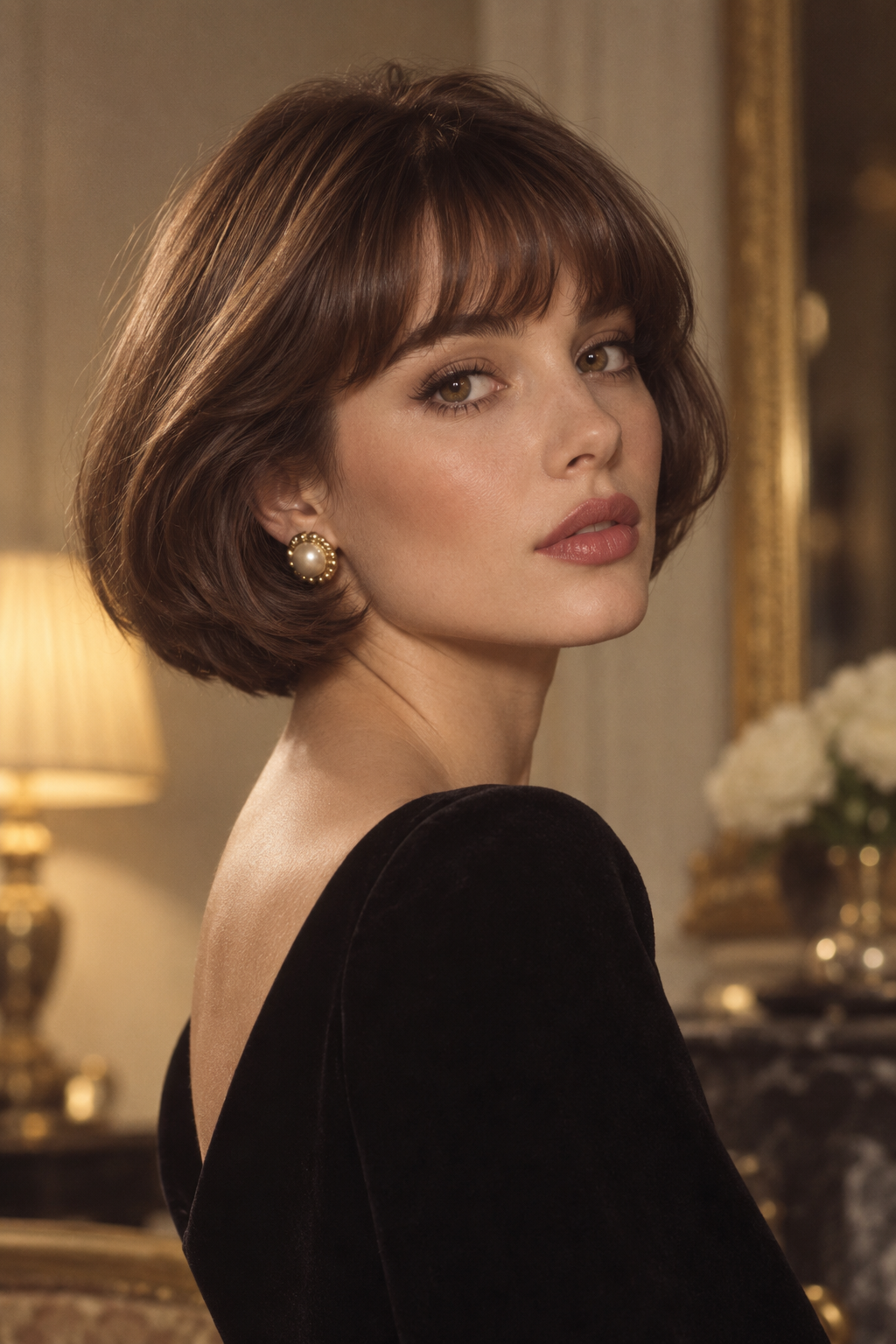 old money bob hairstyles: timeless old money bob with bangs