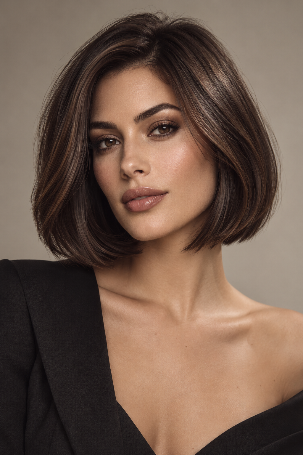old money bob hairstyles: stunning expensive brunette bob