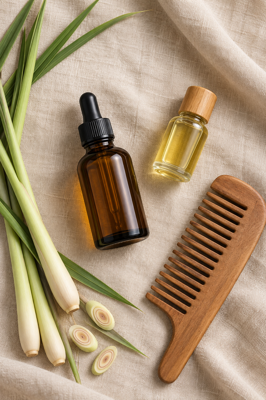 Lemongrass oil for hair growth editorial beauty visual