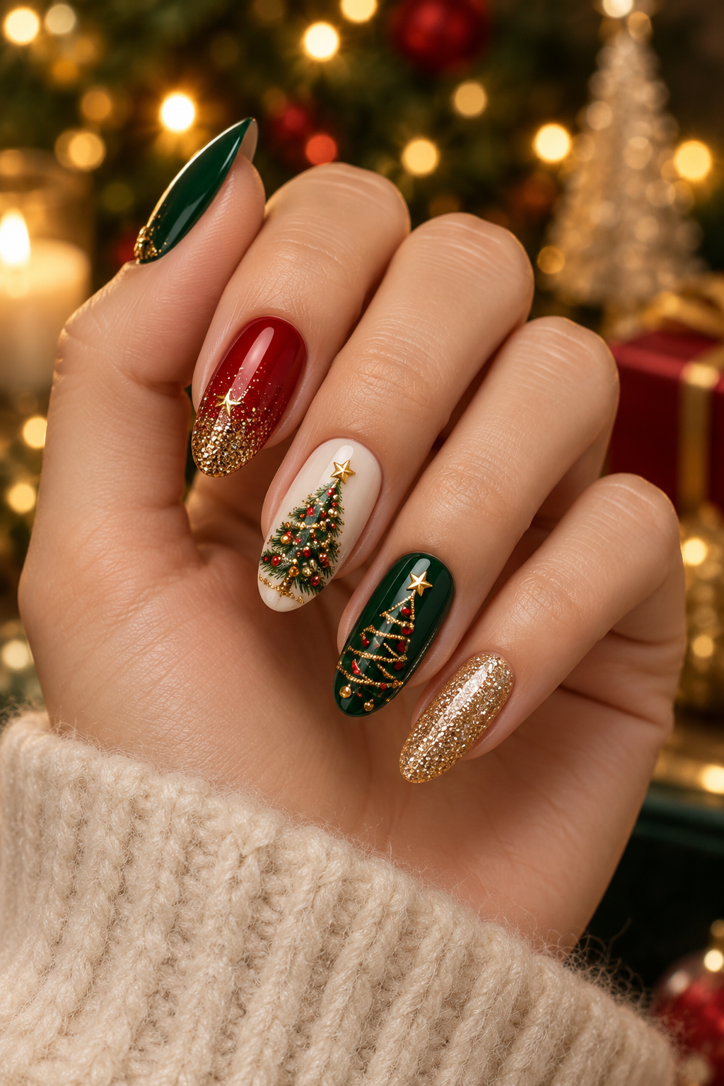 Christmas tree nails