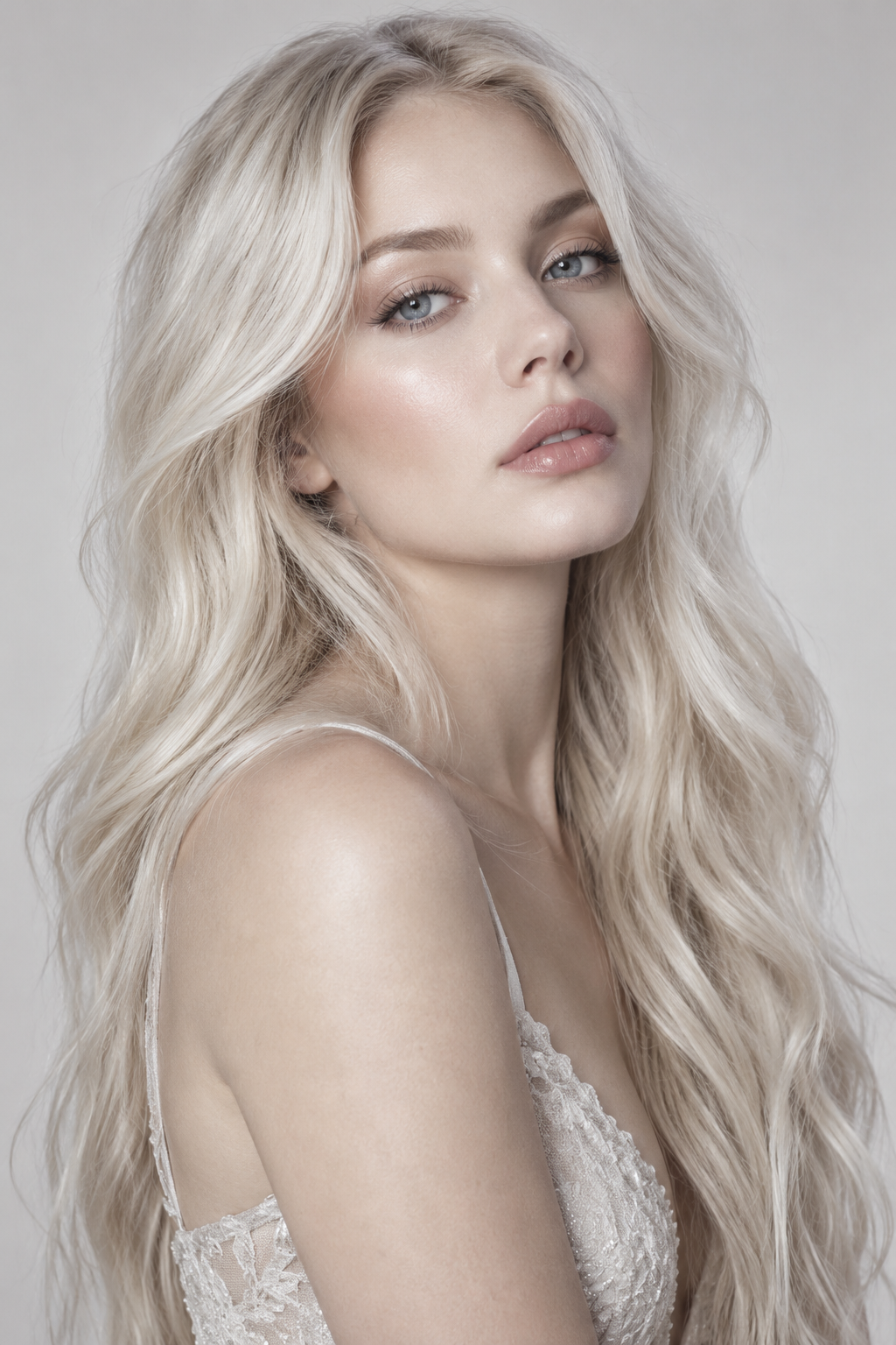 icy silver blonde hair colors for long hair