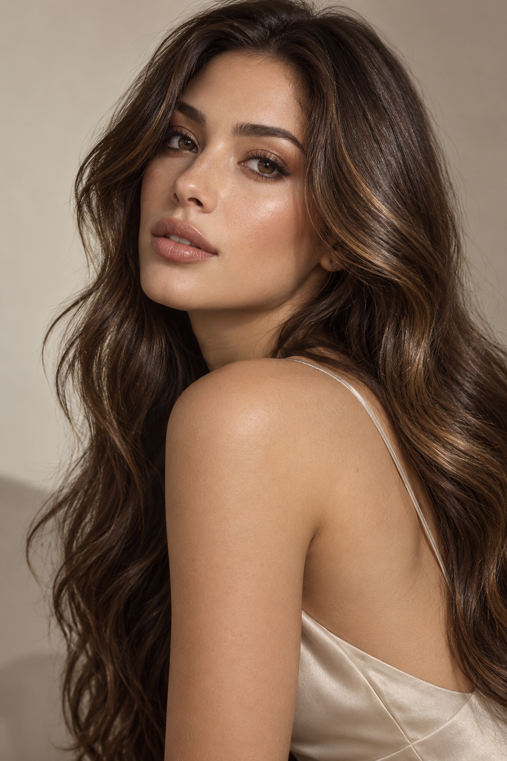 deep mocha brown with golden sheen hair colors for long hair