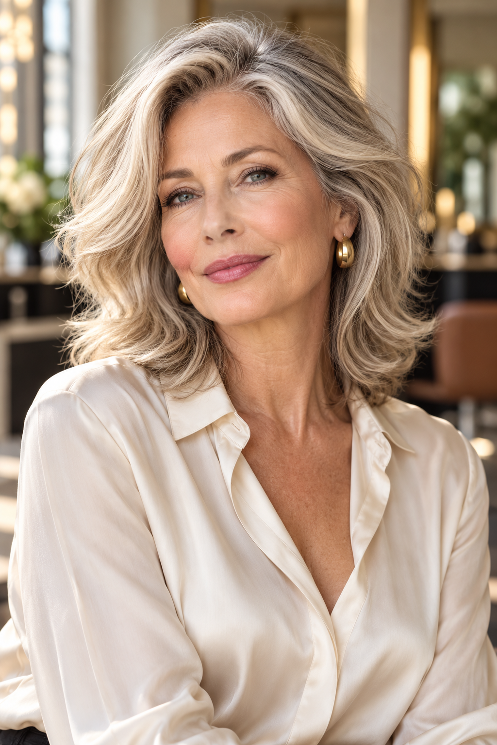 curly bob for women over 60